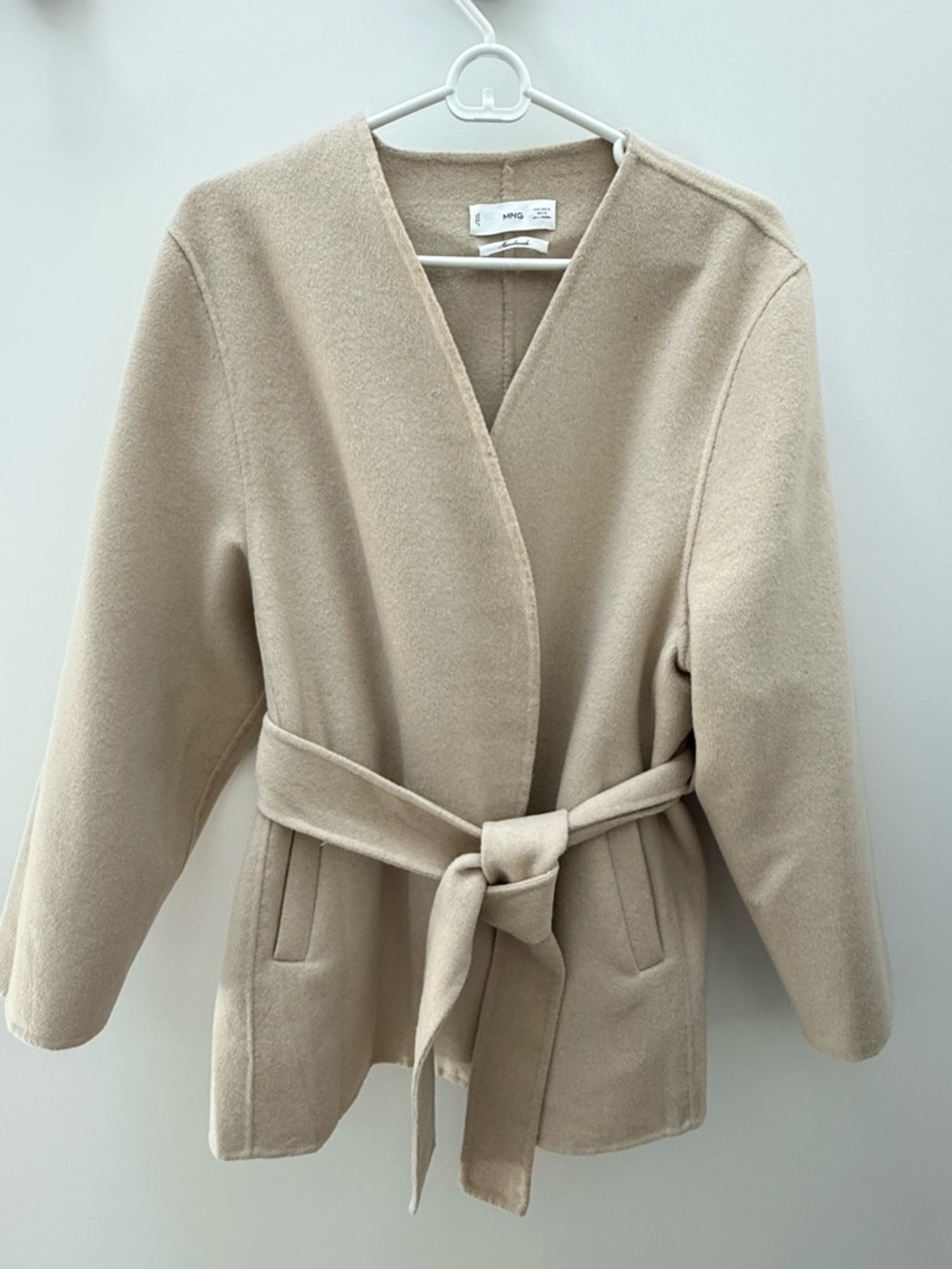 Mango Handmade Cream Outerwear